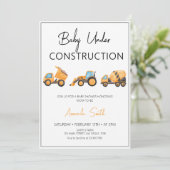 Minimalistische Baby onder constructie Baby shower Kaart (Staand voorkant)