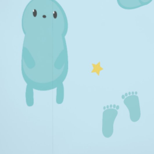 Minimalistische baby-pictogrammen in blauw en geel behang (Zoom)