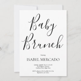Minimalistische Baby shower Baby Brunch Kaart