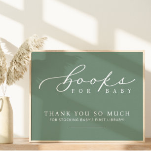 Minimalistische Baby shower boeken voor Baby Stati Poster