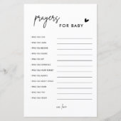 Minimalistische baby shower gebeden voor babykaart (Voorkant)