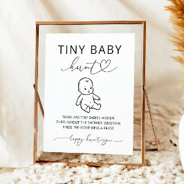 Minimalistische Baby Shower Kleine Baby Jacht Spel Poster