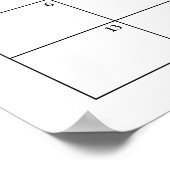 Minimalistische baby shower-raad de datum kalender poster (Hoek)