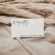 Minimalistische Baby shower Registry Kaart