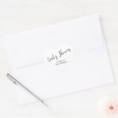 Minimalistische Baby shower Sticker (Envelop)