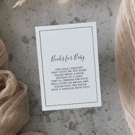 Minimalistische Baby showers boeken voor Baby Informatiekaartje