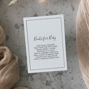 Minimalistische Baby showers boeken voor Baby Informatiekaartje