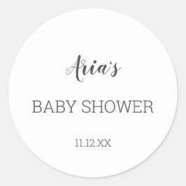 Minimalistische Baby showers envelopsluiting Ronde Sticker