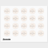Minimalistische Baby showers envelopzegel Ronde Sticker (Vel)