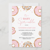 Minimalistische Baby Sprinkle Roze Meisje Baby sho Kaart (Voorkant)