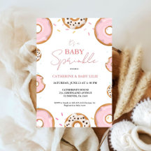 Minimalistische Baby Sprinkle Roze Meisje Baby sho