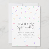Minimalistische Baby Sprinkle Shower uitnodiging (Voorkant)