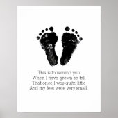 Minimalistische Baby voetafdrukken kinderkamer art Poster (Voorkant)