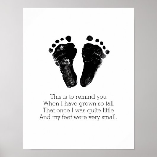 Minimalistische Baby voetafdrukken kinderkamer art Poster (Voorkant)