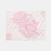 Minimalistische Baby-voetlijnkunst met vlinder Fleece Deken (Voorkant (Horizontaal))