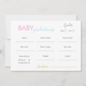 Minimalistische baby voorspelling kaart (Voorkant)