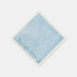 Minimalistische babyblauwe quilt diamant patroon servet