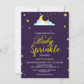 Minimalistische babyborrel met over the moon thema kaart (Voorkant)