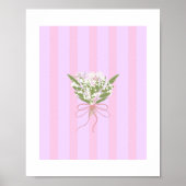 Minimalistische Baby's Breath Bouquet Poster (Voorkant)