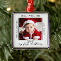 Minimalistische baby's eerste Kerstmis Geboorte St