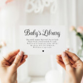 Minimalistische "Baby's Library" Baby shower Kaart