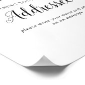 Minimalistische babyshower enveloppe teken poster (Hoek)