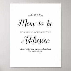Minimalistische babyshower enveloppe teken poster