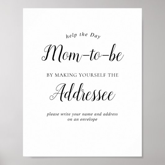 Minimalistische babyshower enveloppe teken poster (Voorkant)