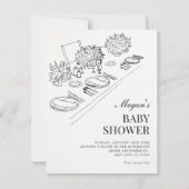 Minimalistische babyshower kaart (Voorkant)