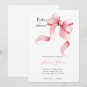 Minimalistische babyshower uitnodiging Bewerkbaar (Voorkant / Achterkant)