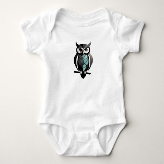 Minimalistische Babyuil Romper (Voorkant)