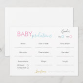 Minimalistische babyvoorspellingen kaart (Voorkant / Achterkant)