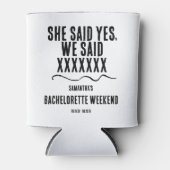 Minimalistische Bachelorette Weekend Koelbox Blikjeskoeler (Voorkant)