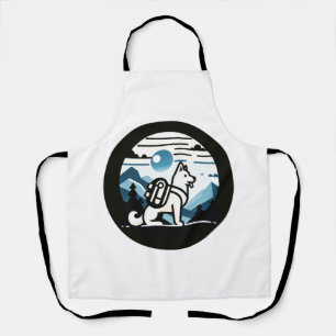 Minimalistische Backpacking Dog Schilderachtig Nat Schort