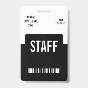Minimalistische Badge met Streepjescode voor Perso