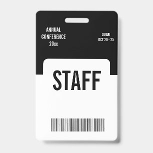 Minimalistische badge met streepjescode voor perso