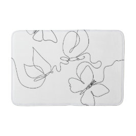 Minimalistische badmat met vlinder