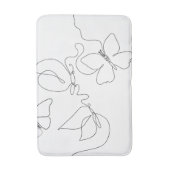Minimalistische badmat met vlinder (Voorkant Verticaal)