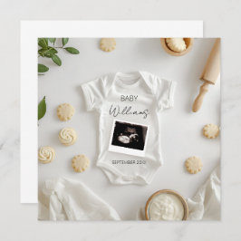 Minimalistische Baking Zwangerschapsaankondiging Kaart