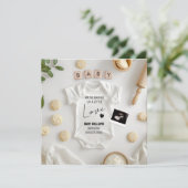 Minimalistische Baking Zwangerschapsaankondiging Kaart (Staand voorkant)