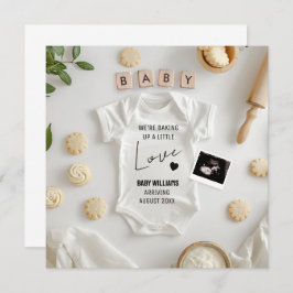 Minimalistische Baking Zwangerschapsaankondiging Kaart