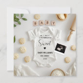 Minimalistische Baking Zwangerschapsaankondiging Kaart (Voorkant)