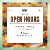 Minimalistische bakkerij openingstijden stickers & (Vel 3)