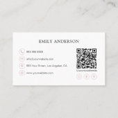 Minimalistische Bakkerij QR Social Media Visitekaartje (Achterkant)