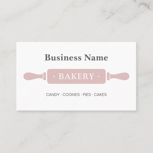 Minimalistische Bakkerij QR Social Media Visitekaartje (Voorkant)