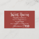 Minimalistische bakkerij van kookgerei visitekaartje (Achterkant)