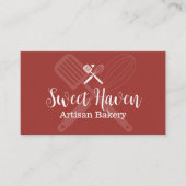 Minimalistische bakkerij van kookgerei visitekaartje (Voorkant)
