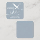 Minimalistische bakkerij vierkante visitekaartje (Voorkant / Achterkant)