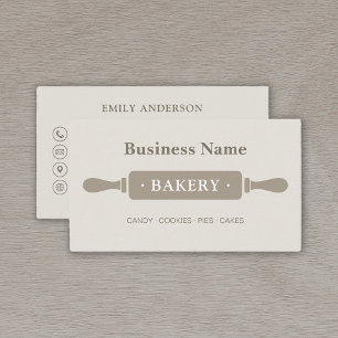 minimalistische bakkerij visitekaartje