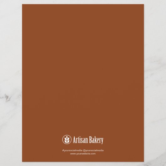 Minimalistische bakkerijflyer flyer (Achterkant)